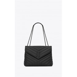 LOULOU LARGE CHAIN BAG IN QUILTED "Y" LEATHER