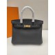 Hermes Birkin 25 Noir Black Epsom Gold Hardware