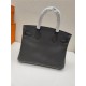 Hermes Birkin 25 Noir Black Epsom Gold Hardware