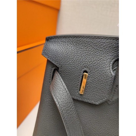 Hermes Birkin 25 Noir Black Epsom Gold Hardware