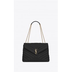 LOULOU MEDIUM CHAIN BAG IN QUILTED "Y" LEATHER