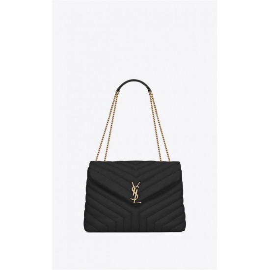 LOULOU MEDIUM CHAIN BAG IN QUILTED "Y" LEATHER